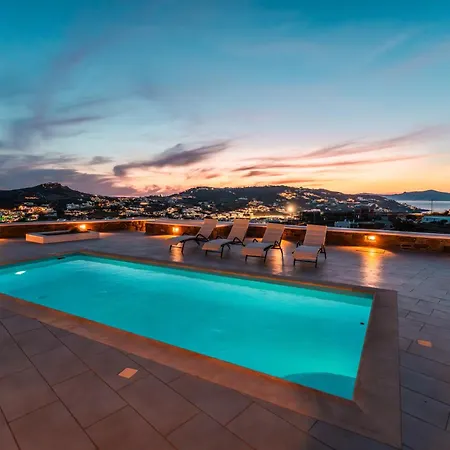 Апартаменты Mykonos Sympatico, Private Pool & Sea Vistas *